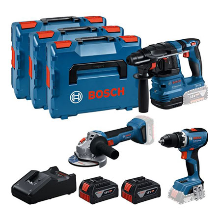 Bosch Kombo set 3 alata GSR+ GBH+ GWS+ 2X5Ah + Lboxx 0615A5009G