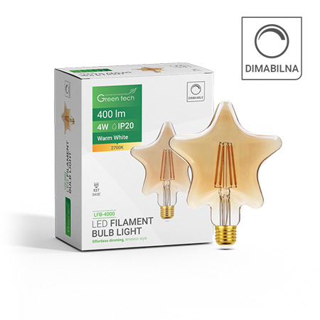 Led filament sijalica 4W/E27/2700K LFB-4000 Green Tech