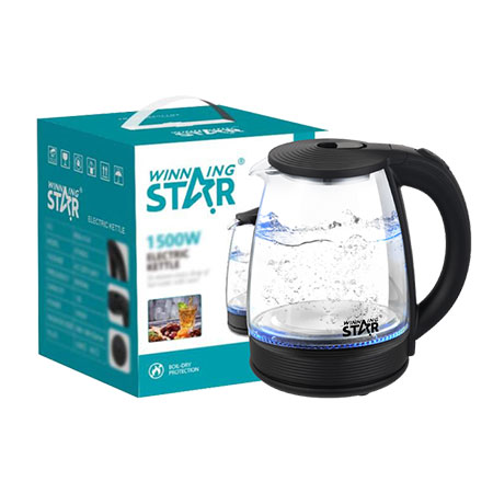 Kuhalo za vodu Winning Star ST-6042, 1.8L, 1500W, staklo