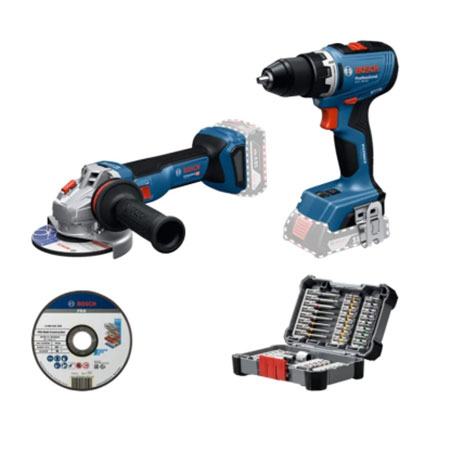 Bosch Set 2 alata GSR18V-65+GWS18V-11 +Pribor 0615A50091