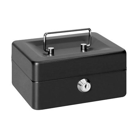 Metalna mini kaseta za novac sa ključem CBX2/B Crna Virone