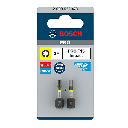 Bitovi udarni T-15, 25mm, pak-2/1 Bosch - Slika 2