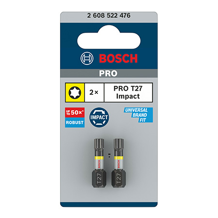 Bitovi udarni T-27, 25mm, pak-2/1 Bosch - Slika 2