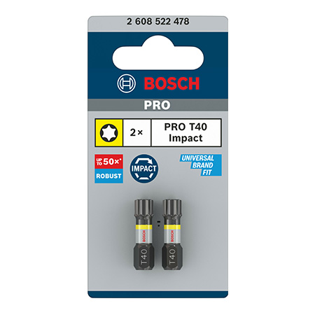 Bitovi udarni T-30, 25mm, pak-2/1 Bosch PRO - Slika 2